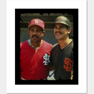 Benito Santiago in St. Louis Cardinals and Tony Pena in San Diego Padres Posters and Art